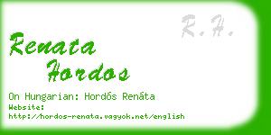 renata hordos business card