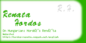 renata hordos business card